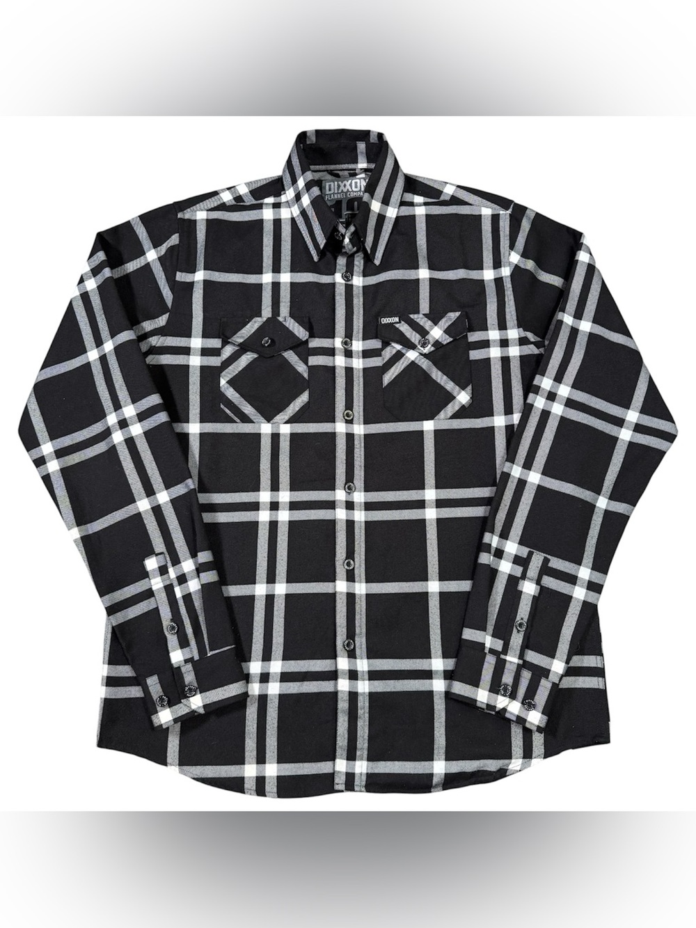 Dixxon Flannel Shirt Men’s Large Tall Black Plaid Button Up The Decade 10 Year